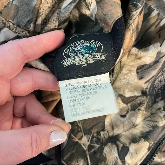 Wolf Mountain Hunting Gear Camo 2 layer coat size large tall 2 in 1 hooded - Picture 11 of 15